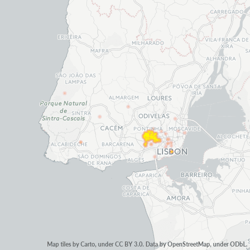 Dami ng Negosyo sa Postal Code 1500 - Lisboa, Distrito de Lisboa