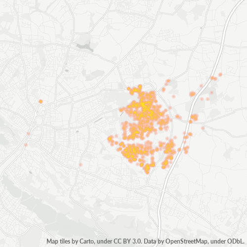 Business Concentration in Postal Code 33719 - Bielefeld, North Rhine-Westphalia
