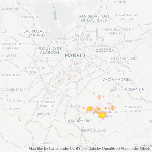 Bedrijfsconcentratie in Postcode 28330 - Fuenlabrada, Madrid (autonome gemeenschap)