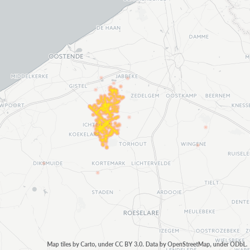 Bedrijfsconcentratie in Postcode 8480 - België