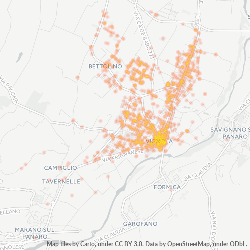 Business Concentration in Postal Code 41058 - Italy