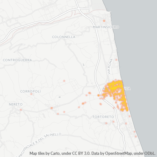 Bedrijfsconcentratie in Postcode 64011 - Italië