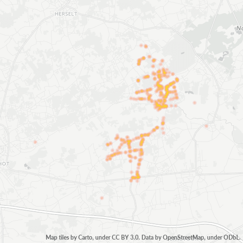 Bedrijfsconcentratie in Postcode 3272 - Testelt, Vlaanderen