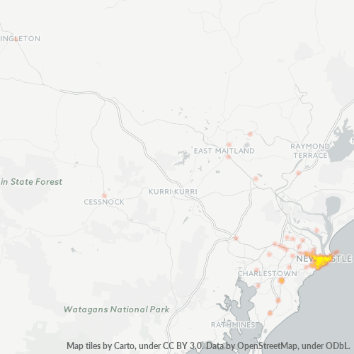 Dami ng Negosyo sa Postal Code 2300 - Newcastle, New South Wales