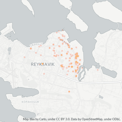 Dami ng Negosyo sa Postal Code 104 - Reikiavik, Höfuðborgarsvæði