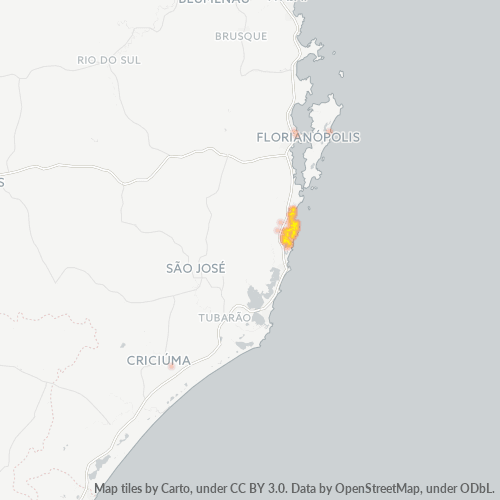 Concentració d'empreses a Codi Postal 88495-000 - Garopaba, Estat de Santa Catarina