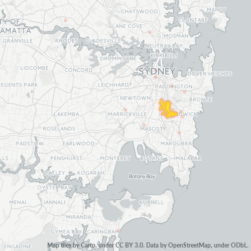 Dami ng Negosyo sa Postal Code 2033 - Kensington, New South Wales