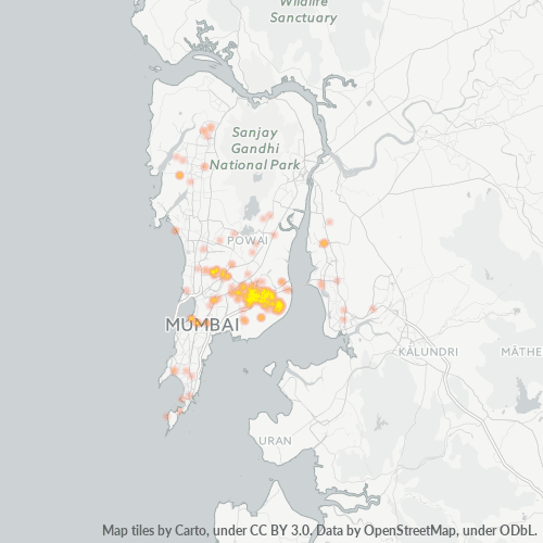 Bedrijfsconcentratie in Postcode 400088 - Bombay, Maharashtra