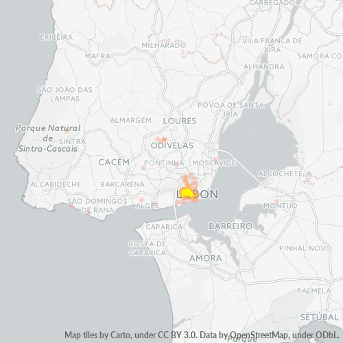Dami ng Negosyo sa Postal Code 1250 - Lisboa, Distrito de Lisboa