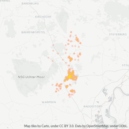Business Concentration in Postal Code 31600 - Uchte, Lower Saxony