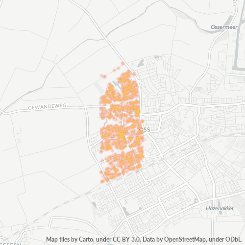 Dami ng Negosyo sa Postal Code 5345 - Oss, Provincie Noord-Brabant