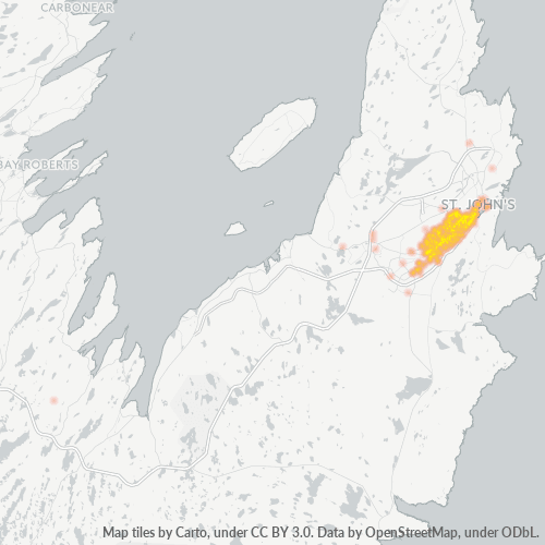 Dami ng Negosyo sa Postal Code A1E - St. John's, Newfoundland at Labrador