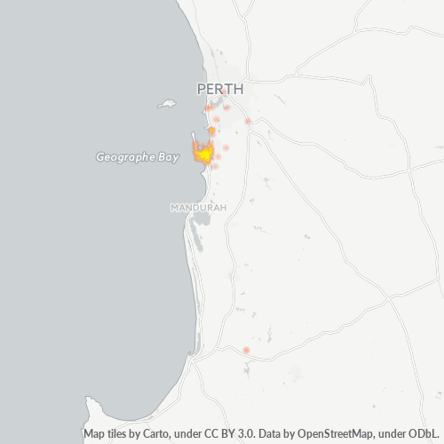 Dami ng Negosyo sa Postal Code 6168 - Peron, Kanlurang Australya