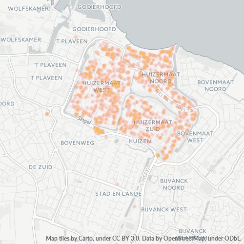 Dami ng Negosyo sa Postal Code 1273 - Huizen, Provincie Noord-Holland