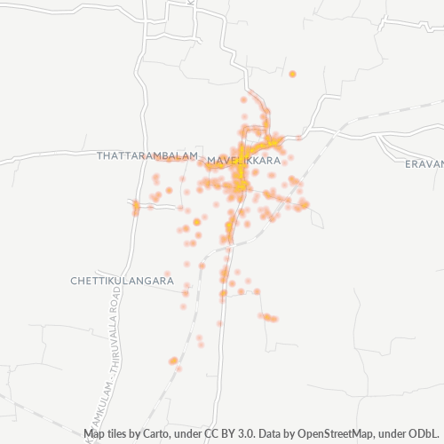 Bedrijfsconcentratie in Postcode 690101 - Kerala