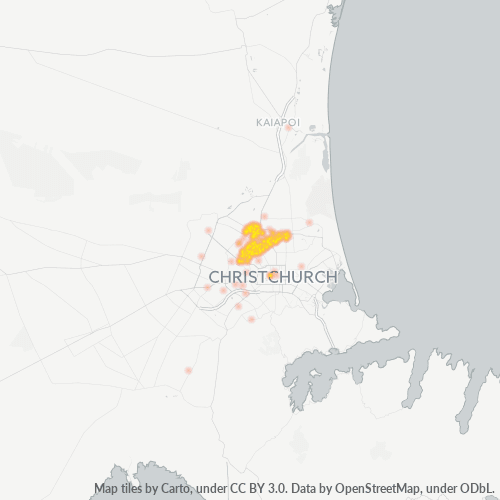 Concentració d'empreses a Codi Postal 8052 - Papanui, Canterbury (Nova Zelanda)