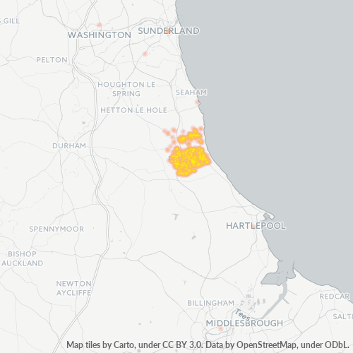 Dami ng Negosyo sa Postal Code SR8 - United Kingdom