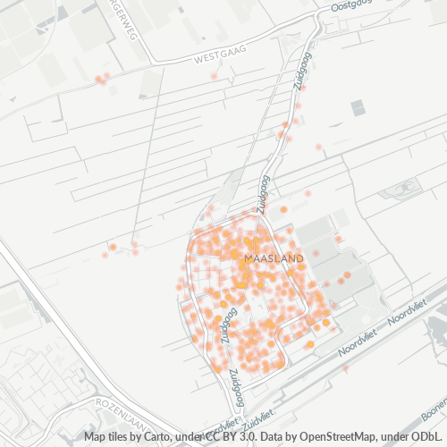 Dami ng Negosyo sa Postal Code 3155 - Maasland, Provincie Zuid-Holland
