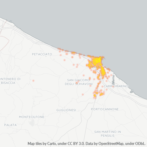 Dami ng Negosyo sa Postal Code 86039 - Termoli, Molise