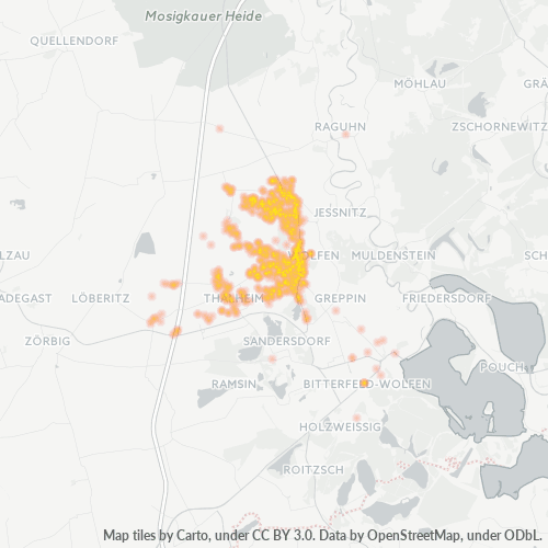 Business Concentration in Postal Code 06766 - Thalheim, Saxony-Anhalt