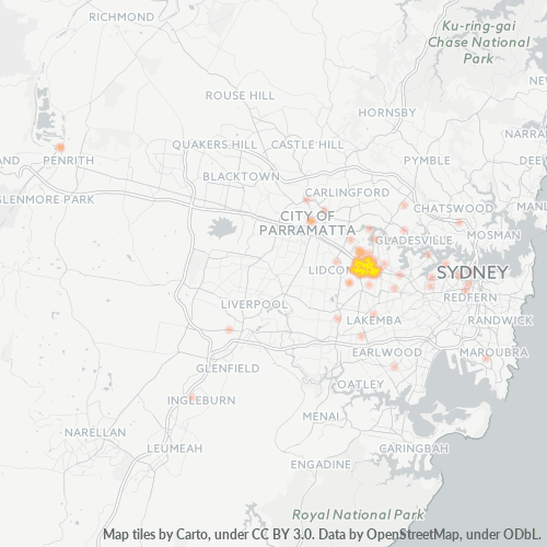 Dami ng Negosyo sa Postal Code 2140 - Homebush, New South Wales