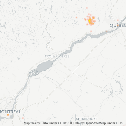 Besighheidskonsentrasie in Poskode G3L - Quebec