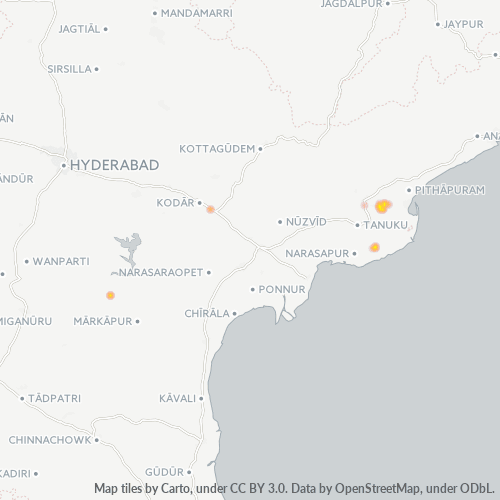 Bedrijfsconcentratie in Postcode 533342 - Andhra Pradesh