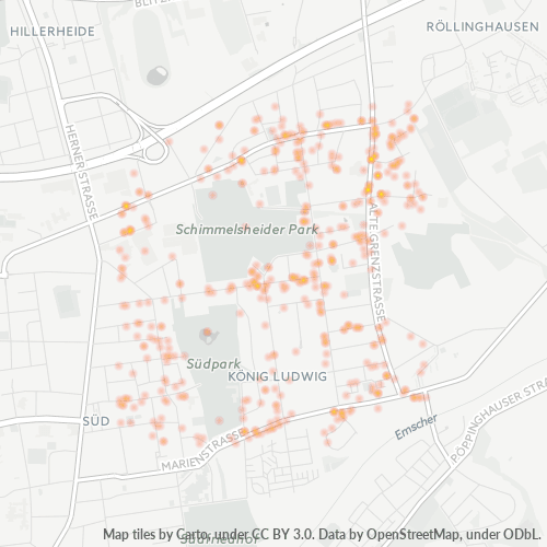 Business Concentration in Postal Code 45663 - Recklinghausen, North Rhine-Westphalia