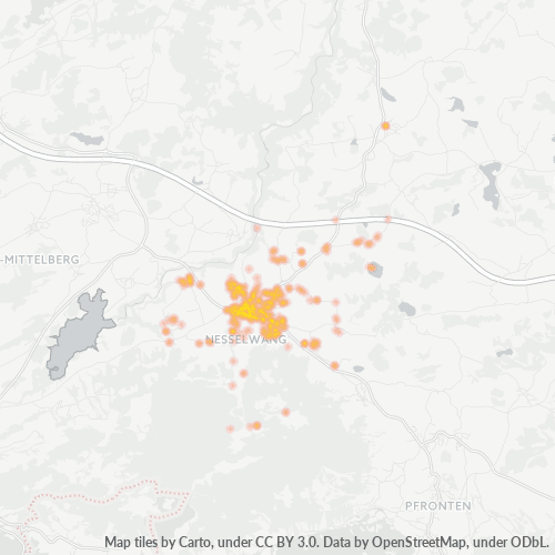 Business Concentration in Postal Code 87484 - Nesselwang, Bavaria