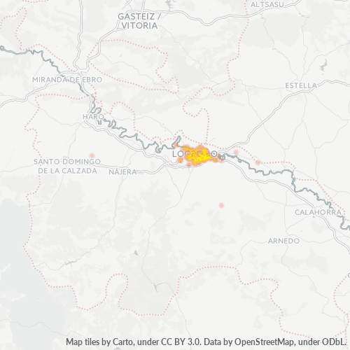 Bedrijfsconcentratie in Postcode 26006 - Recajo, La Rioja (Spanje)