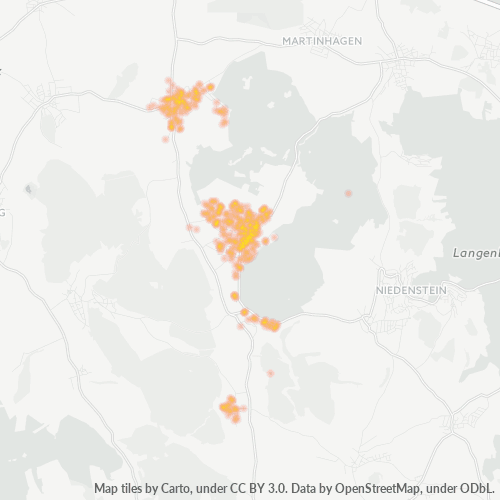 Business Concentration in Postal Code 34308 - Kassel, Hesse