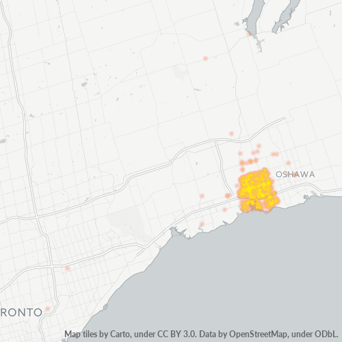 Dami ng Negosyo sa Postal Code L1N - Whitby, Ontario
