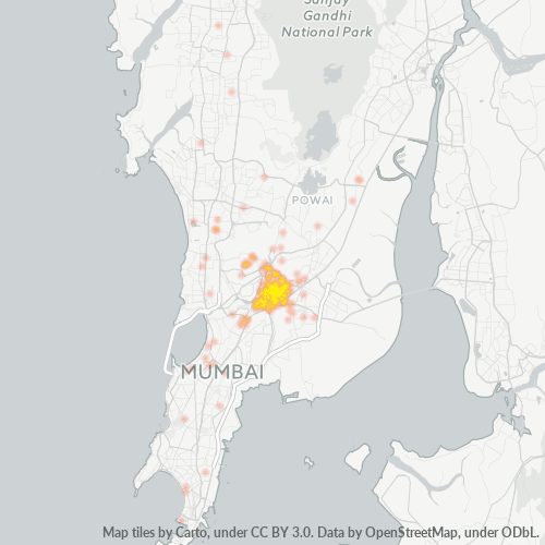 Bedrijfsconcentratie in Postcode 400024 - Bombay, Maharashtra