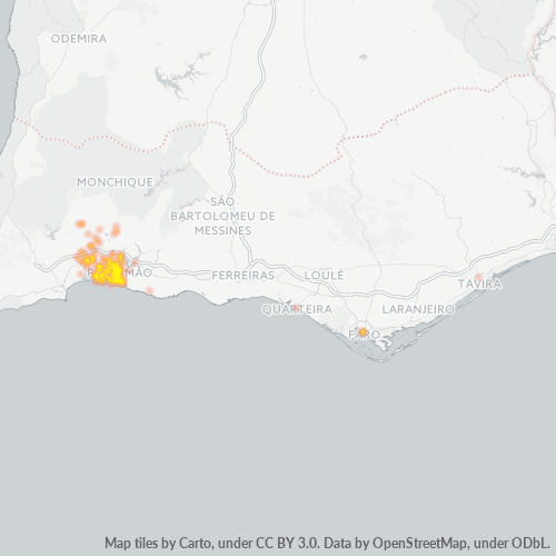 Dami ng Negosyo sa Postal Code 8500 - Portimão, Distrito de Faro
