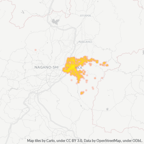 Dami ng Negosyo sa Postal Code 382 - Prepektura ng Nagano