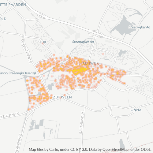 Dami ng Negosyo sa Postal Code 8331 - Steenwijk, Provincie Overijssel