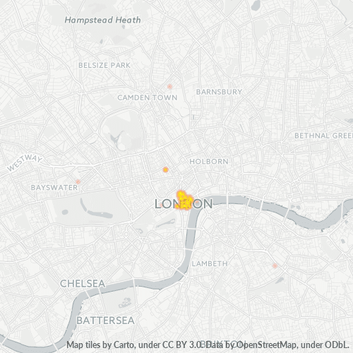 Dami ng Negosyo sa Postal Code WC2N - United Kingdom