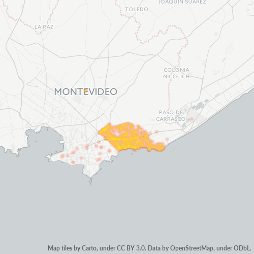 Dami ng Negosyo sa Postal Code 11400 - Punta Gorda, Departamento de Montevideo