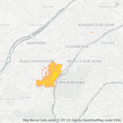 Concentració d'empreses a Codi Postal 92150 - Suresnes, Illa de França