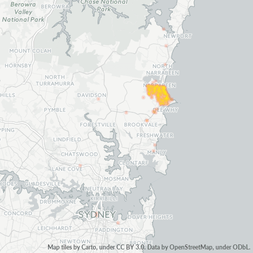 Dami ng Negosyo sa Postal Code 2097 - Collaroy, New South Wales