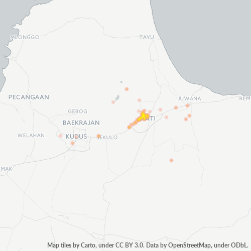 Dami ng Negosyo sa Postal Code 59113 - Pati, Provinsi Jawa Tengah