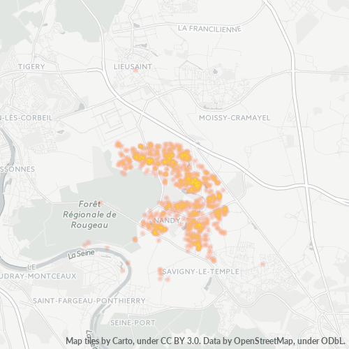 Dami ng Negosyo sa Postal Code 77176 - Nandy, Pulo ng Pransiya
