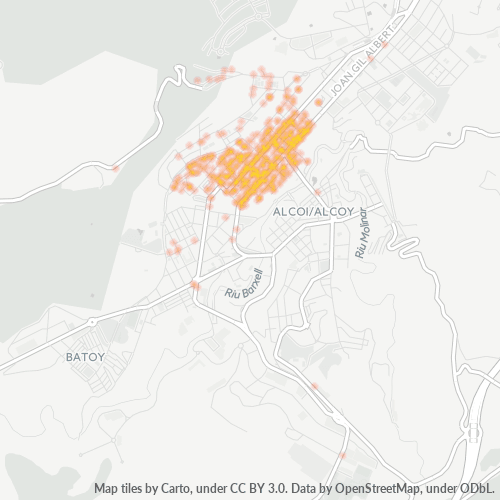 Dami ng Negosyo sa Postal Code 03803 - Alcoy, Pamayanang Balensyano