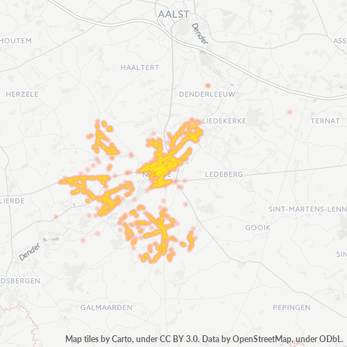 Bedrijfsconcentratie in Postcode 9400 - België