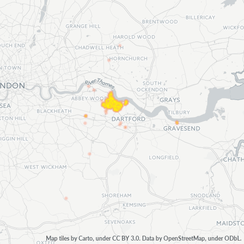 Dami ng Negosyo sa Postal Code DA8 - United Kingdom