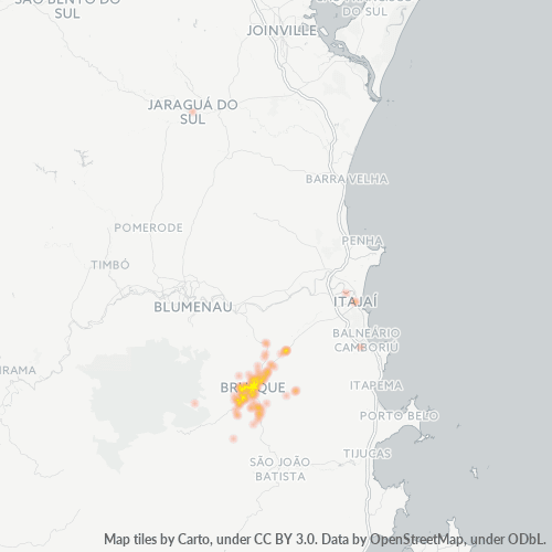 Dami ng Negosyo sa Postal Code 88350-000 - Brusque, Santa Catarina
