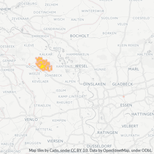 Business Concentration in Postal Code 47589 - Uedem, North Rhine-Westphalia