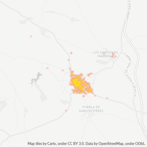 Bedrijfsconcentratie in Postcode 06300 - Zafra, Extremadura