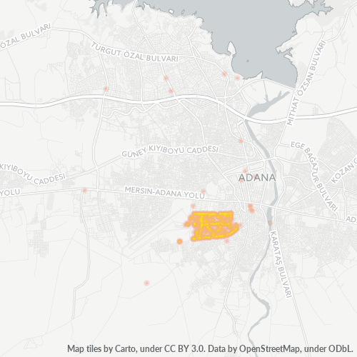 Dami ng Negosyo sa Postal Code 01070 - Seyhan, Lalawigan ng Adana