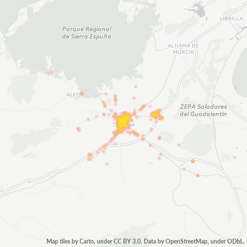 Bedrijfsconcentratie in Postcode 30850 - Totana, Murcia (autonome gemeenschap)